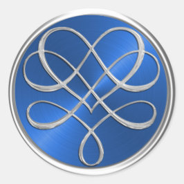 Pegatina Redonda Fondo de las opciones de color del ornamento del c