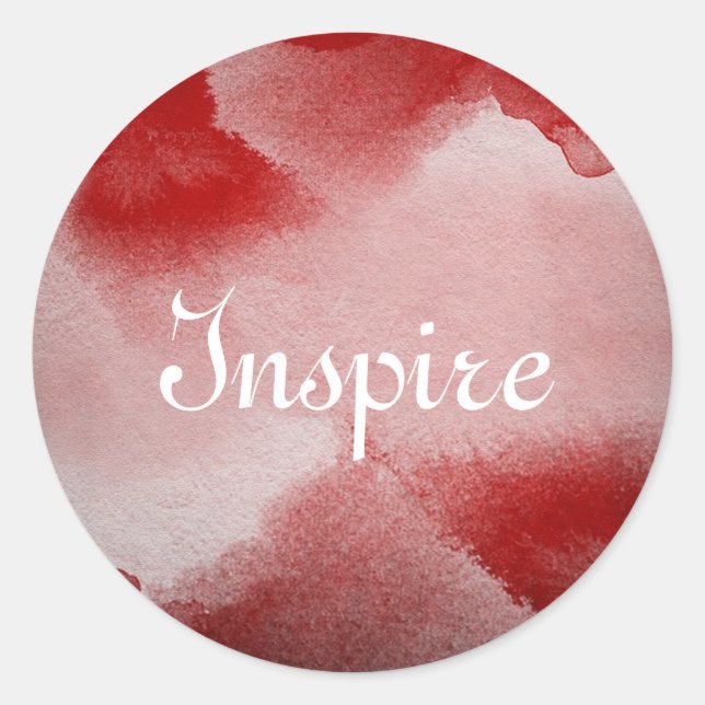 Pegatina Redonda fondo de pintura abstracta (Anverso)