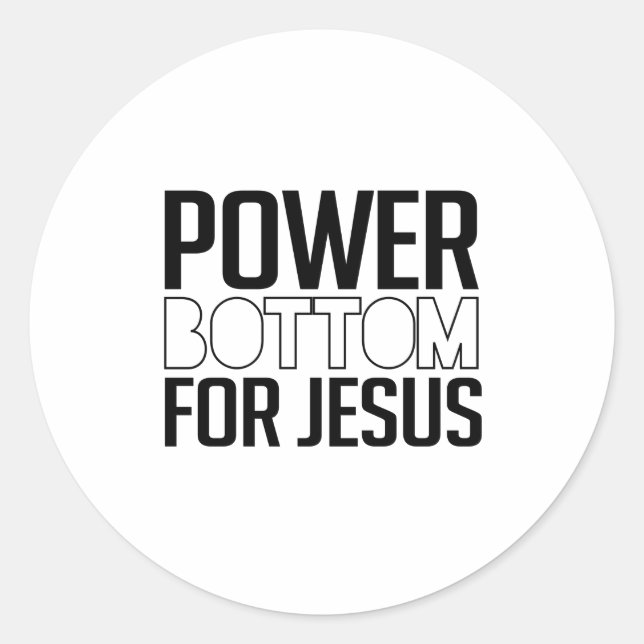 Pegatina Redonda Fondo de Poder para Jesús (Anverso)