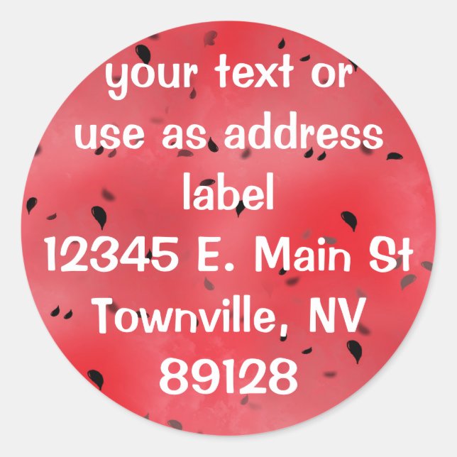 Pegatina Redonda Fondo de textura de la sandía (Anverso)