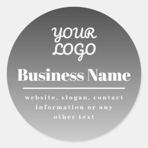 Pegatina Redonda Fondo degradado de tu logotipo desvaneciéndose
