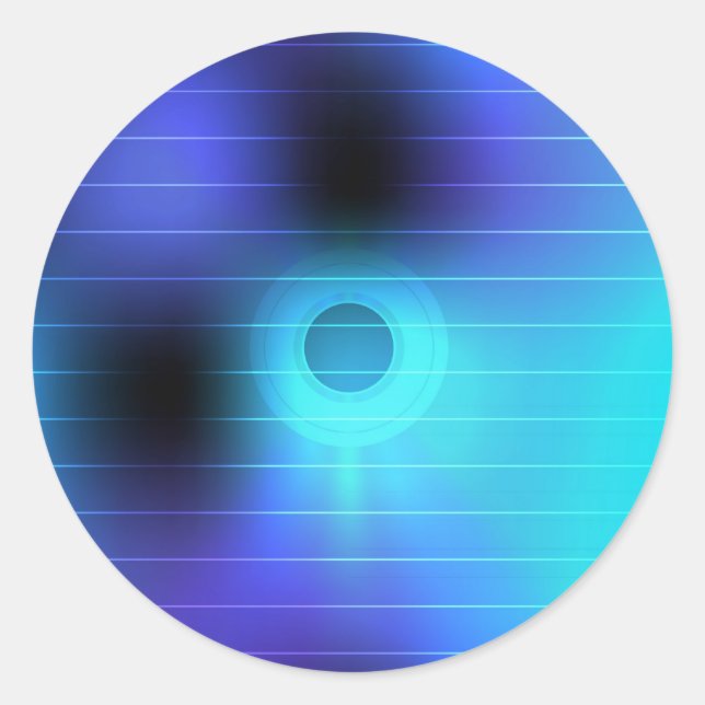 Pegatina Redonda Fondo del Fiesta de música (Anverso)