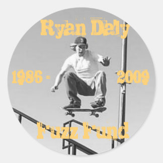 Pegatina Redonda fondo fuzz