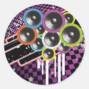 Pegatina Redonda Fondo grueso