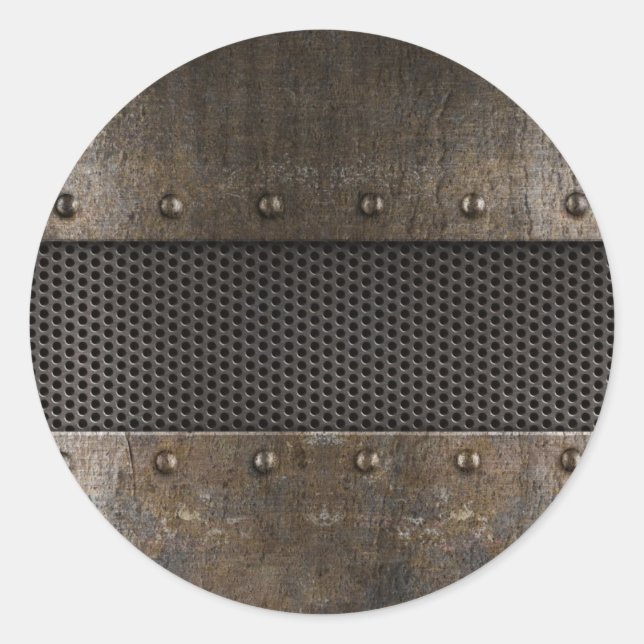 Pegatina Redonda Fondo metalizado grueso (Anverso)