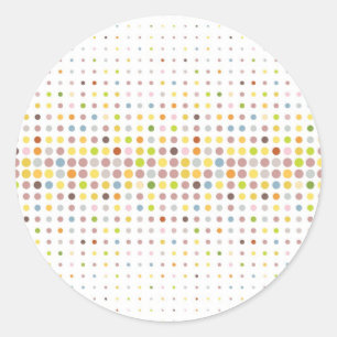 Pegatina Redonda Fondo multicolor del punto