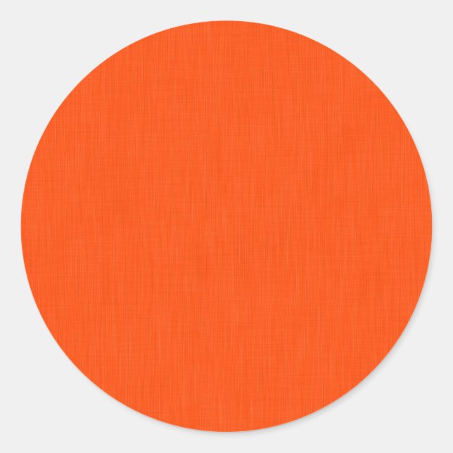 Pegatina Redonda Fondo naranja texturizado tranquilo y simple (Anverso)