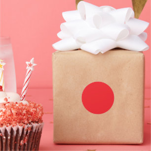 Pegatina Redonda Fondo rojo sólido