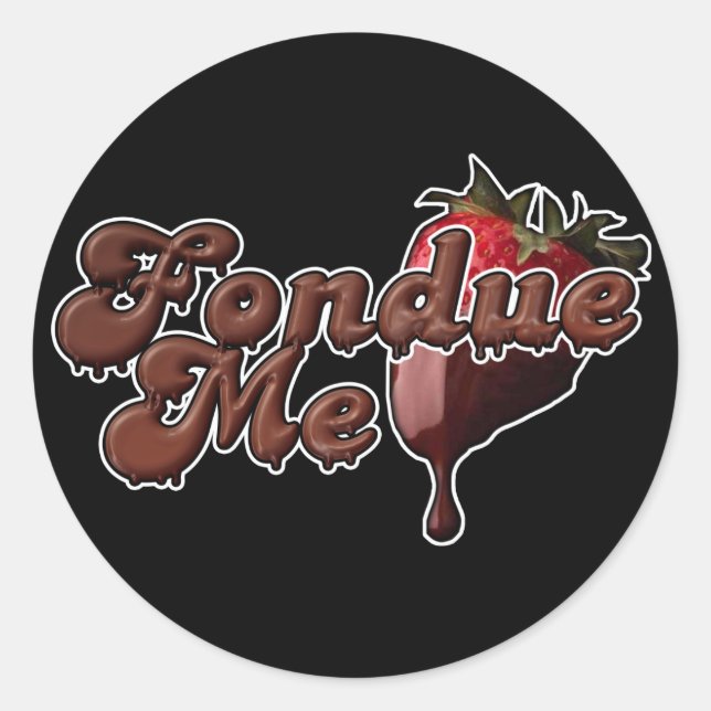 Pegatina Redonda Fondue Me 2 (Anverso)