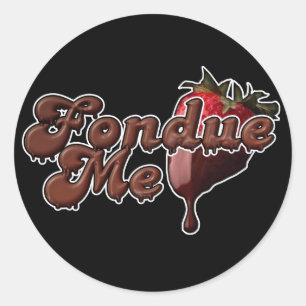 Pegatina Redonda "fondue" yo 2