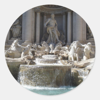 Pegatina Redonda Fontana de Trevi