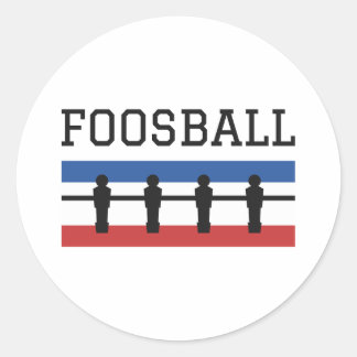 Pegatina Redonda Foosball Retro
