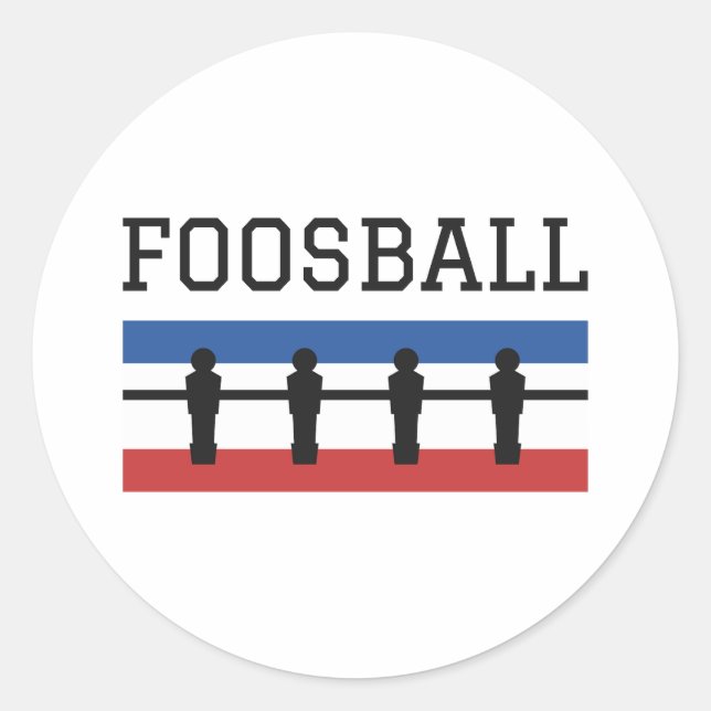 Pegatina Redonda Foosball Retro (Anverso)