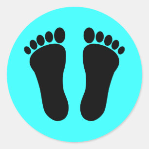 Pegatina Redonda Foot_001_Print_Two_Vector_Clipart Classic Round St