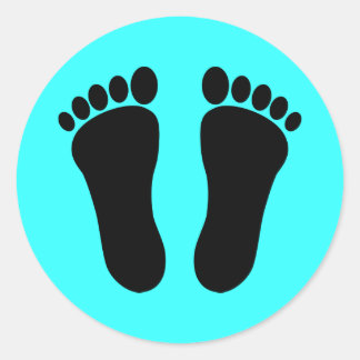 Pegatina Redonda Foot_001_Print_Two_Vector_Clipart Classic Round St