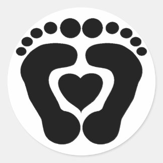 Pegatina Redonda Foot Love