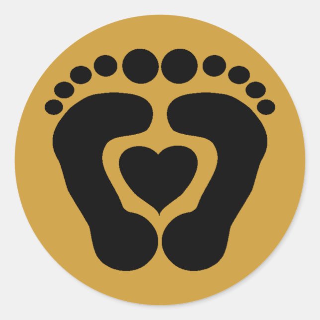 Pegatina Redonda Foot Love (Anverso)