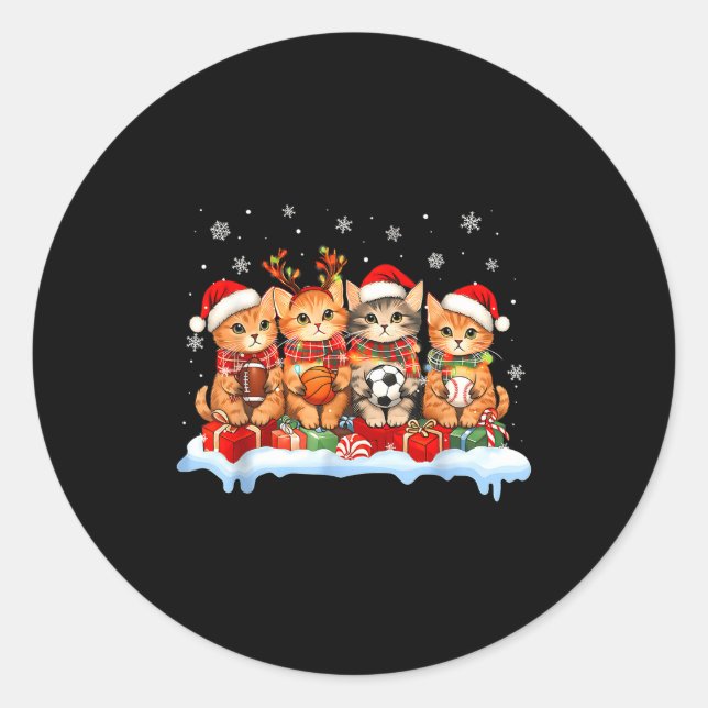 Pegatina Redonda Football Baseball Basketball Player Funny Srt Chri (Anverso)