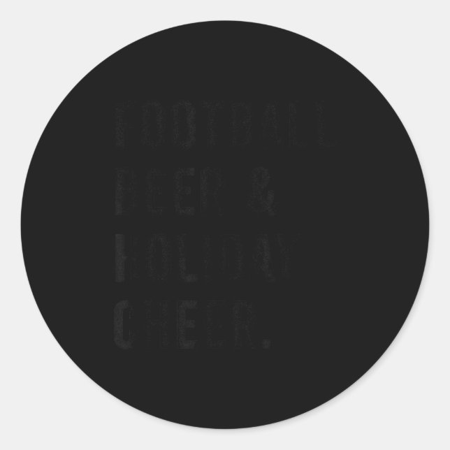 Pegatina Redonda Football Beer And Holiday Cheer Thanksgiving Chris (Anverso)