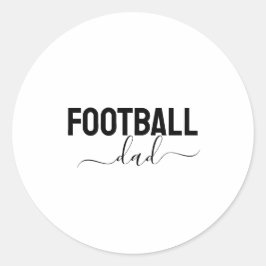 Pegatina Redonda Football dad modern script