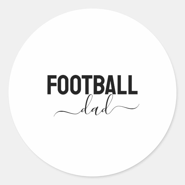 Pegatina Redonda Football dad modern script (Anverso)