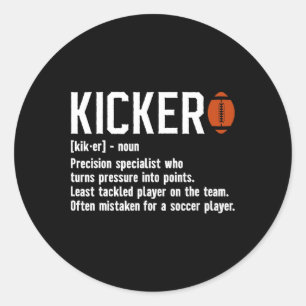 Pegatina Redonda Football Kicker Definition Kicker Football Placeki