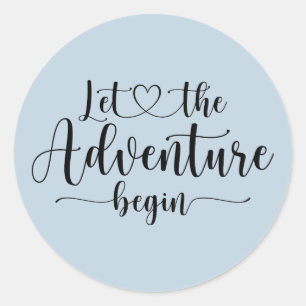 Pegatina Redonda Forest Adventure Mountains Baby Shower Classic