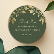 Forest Foliage Botanical Elegant Wedding Favor