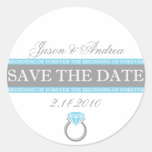 Pegatina Redonda Forever Ring Save the Date