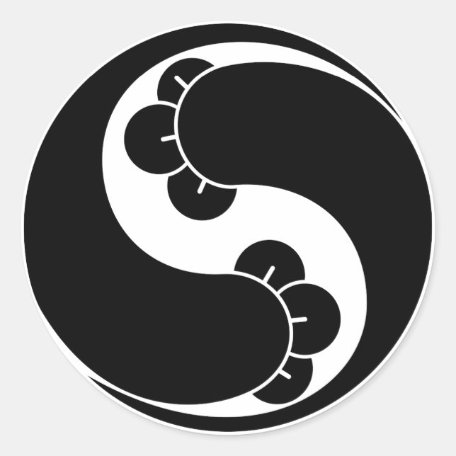 Pegatina Redonda Forma cambiada dos torbellinos de clavija (Anverso)