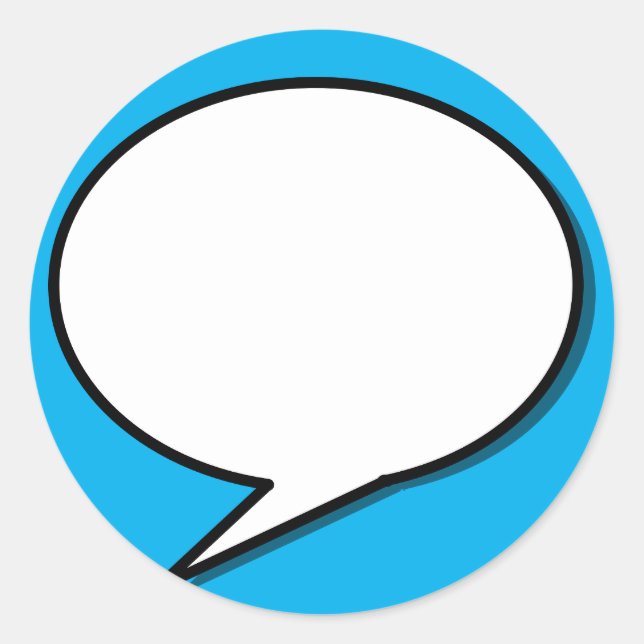 Pegatina Redonda forma de flecha-flecha-elipse de voz (Anverso)