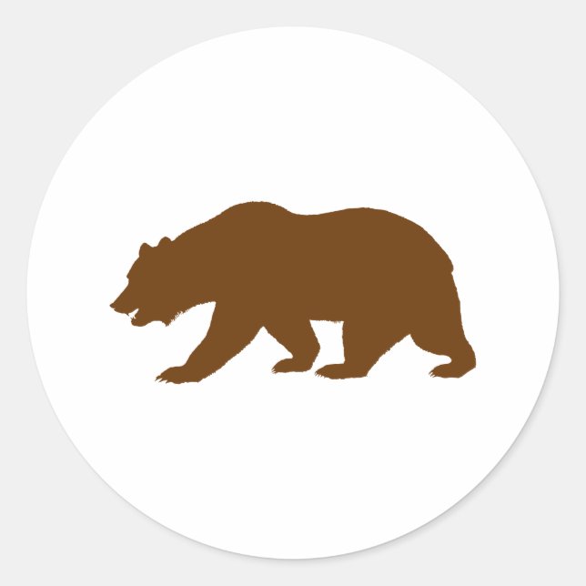 Pegatina Redonda Forma de oso (Anverso)