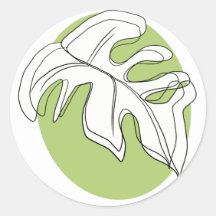 Forma geométrica de hoja de Monstera minimalista