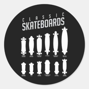 Pegatina Redonda Formación de Clic Skateboards