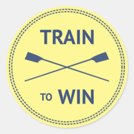 Pegatina Redonda Formación para ganar motivación de citas deportiva