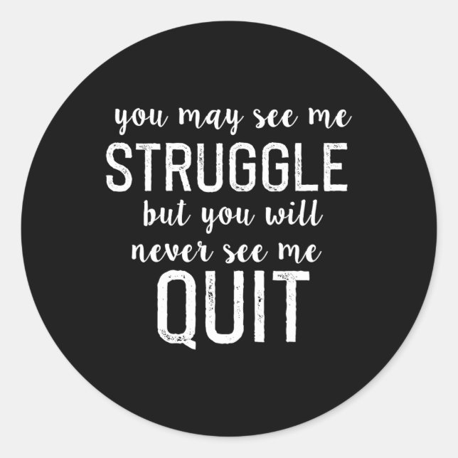 Pegatina Redonda Formar Inspiración Motivacional Diciendo a los Hom (Anverso)