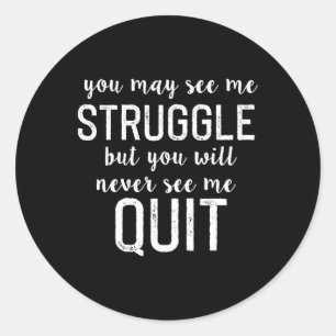 Pegatina Redonda Formar Inspiración Motivacional Diciendo a los Hom