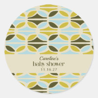 Formas abstractas Personalizado Baby Shower azul v