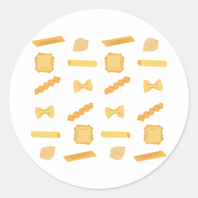 Pegatina Redonda Formas de fideo (Anverso)