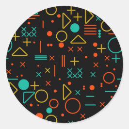 Pegatina Redonda Formas geométricas