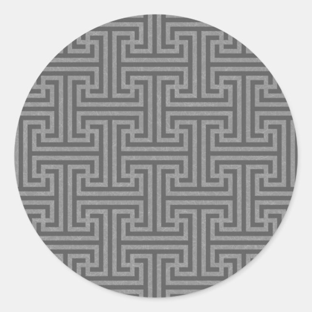 Pegatina Redonda Formas geométricas simples (Anverso)