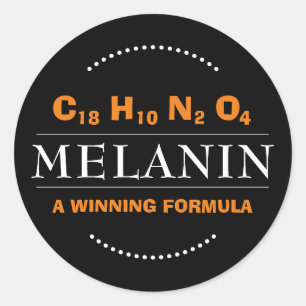 Pegatina Redonda Fórmula ganadora de MELANIN