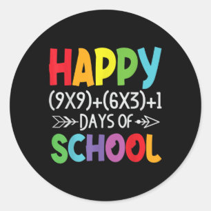 Pegatina Redonda Fórmula Matemática 100 Días De Regalos Escolares M