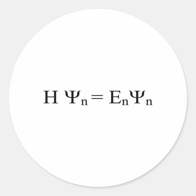 Pegatina Redonda Formula Math Mathematical Physics (Anverso)