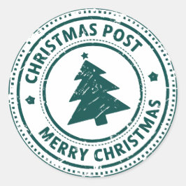 Pegatina Redonda Formulario de entrega de Santa Navidades