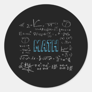 Pegatina Redonda Fórmulas matemáticas