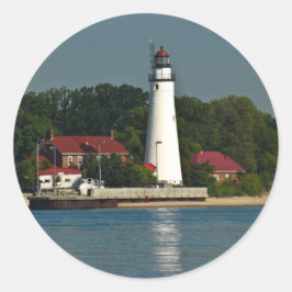 Pegatina Redonda Fort Gratiot Michigan