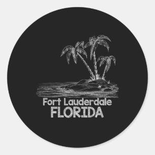 Pegatina Redonda Fort Lauderdale Family Vacation Cruise Shirt Flori