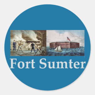 Pegatina Redonda Fort Sumter