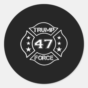 Pegatina Redonda Forzar 47 Ultra Maga más que nunca rendirse